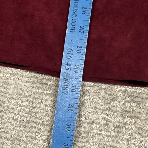 Abe Schrader Skirt Womens 8 Suede Pockets Red Union Made USA Vintage Midi - Picture 3 of 9